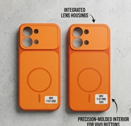 Luxury iPhone Style Transformation Case for Vivo Y51 & Y51 Pro (5G) - Vibrant Orange