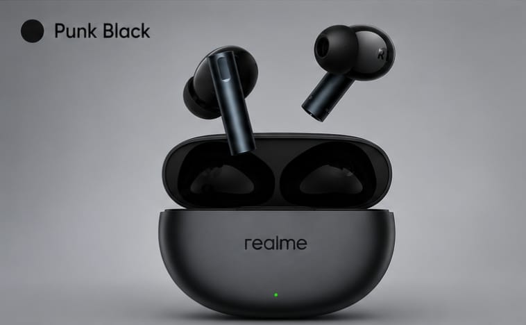 realme Buds Air 6 TWS Earbuds with 50dB ANC, Hi-Res Audio & LHDC | Punk Black