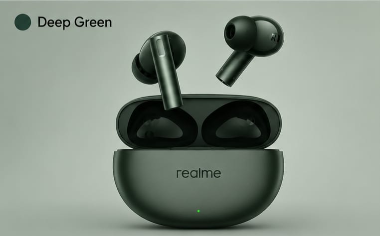 realme Buds Air 6 TWS Earbuds with 50dB ANC, Hi-Res Audio & LHDC | Punk Black