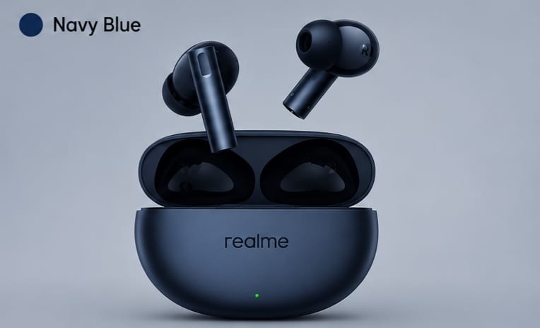 realme Buds Air 6 TWS Earbuds with 50dB ANC, Hi-Res Audio & LHDC | Punk Black