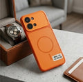 Luxury iPhone Style Transformation Case for Vivo Y51 & Y51 Pro (5G) - Vibrant Orange