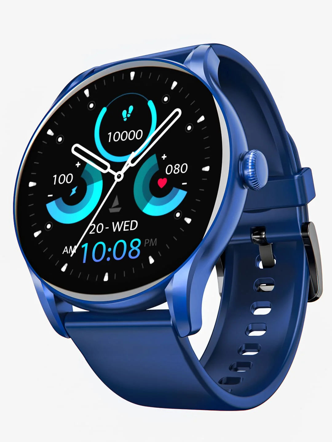 boAt Flash Plus Smartwatch with 3.53 cm Round Display – Indigo Blue