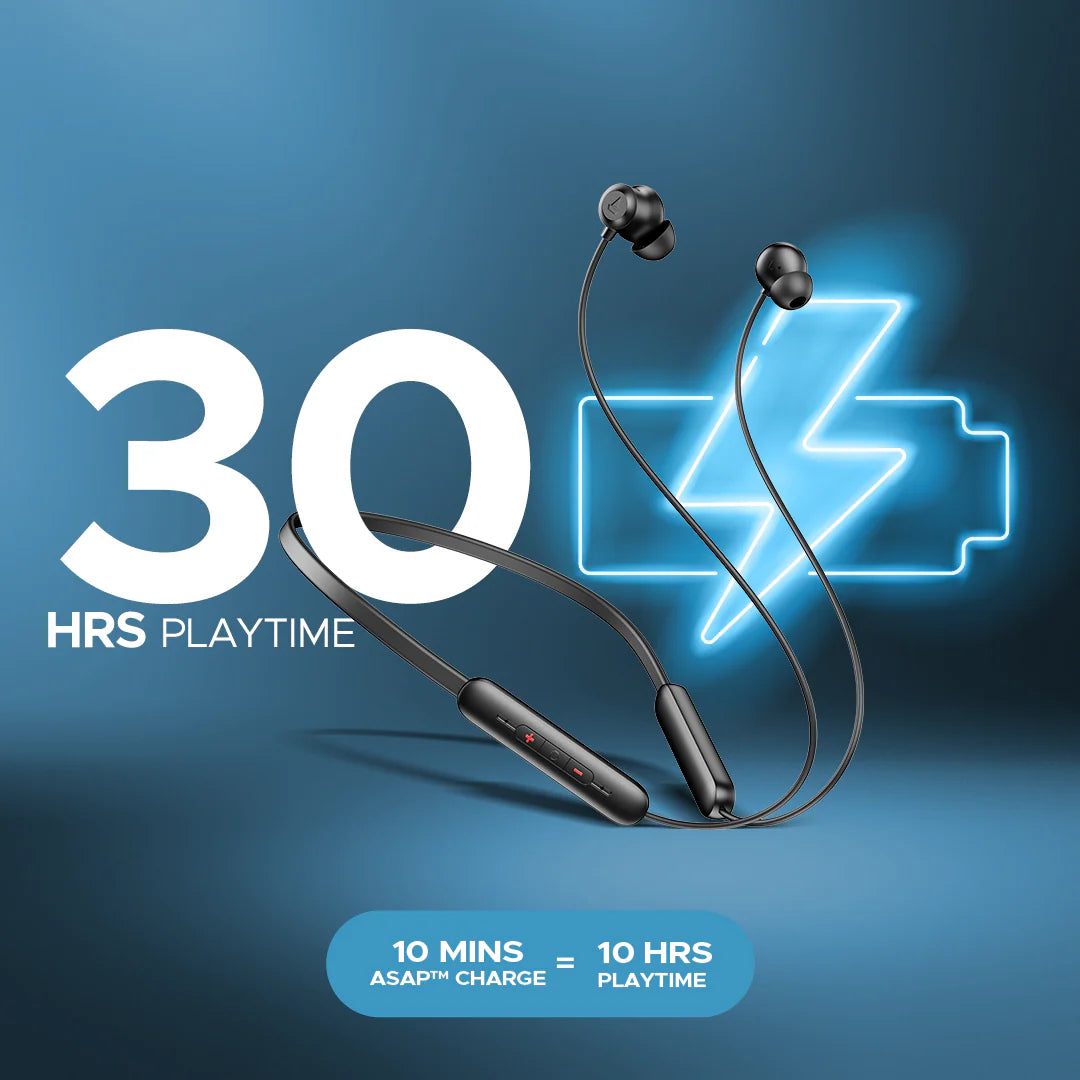 boAt Rockerz 204 Neckband Bluetooth Earphones – 30H Playtime, Low Latency & Deep Bass