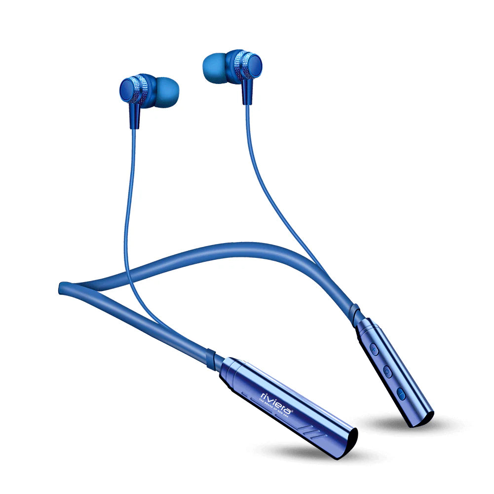 Riviera ZUBA Bluetooth Neckband Wireless Earphones | Type-C Charging | 180H Standby | Noise Reduction